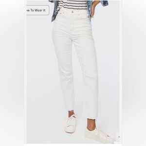J. Crew Factory Stovepipe Straight Jean in Signature Stretch White size 26